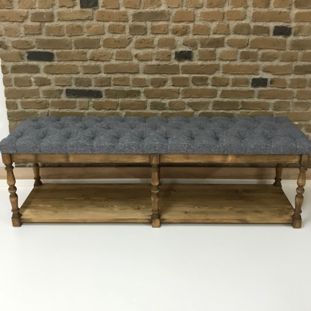 Avanos Masif Ağaç Eskitme Bench 150cm